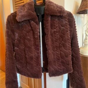 Blank NYC Chocolate Teddy Jacket